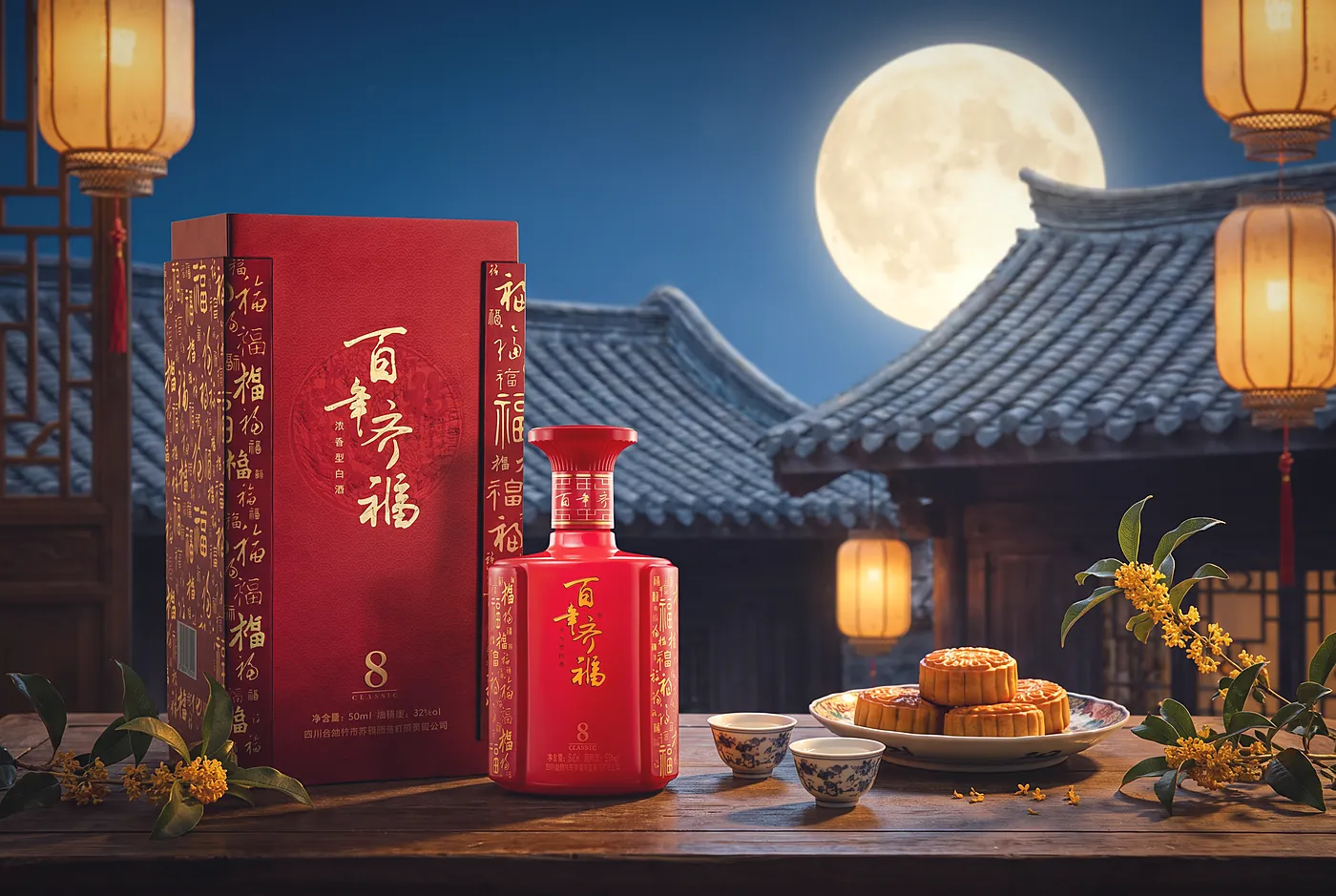 中秋月下